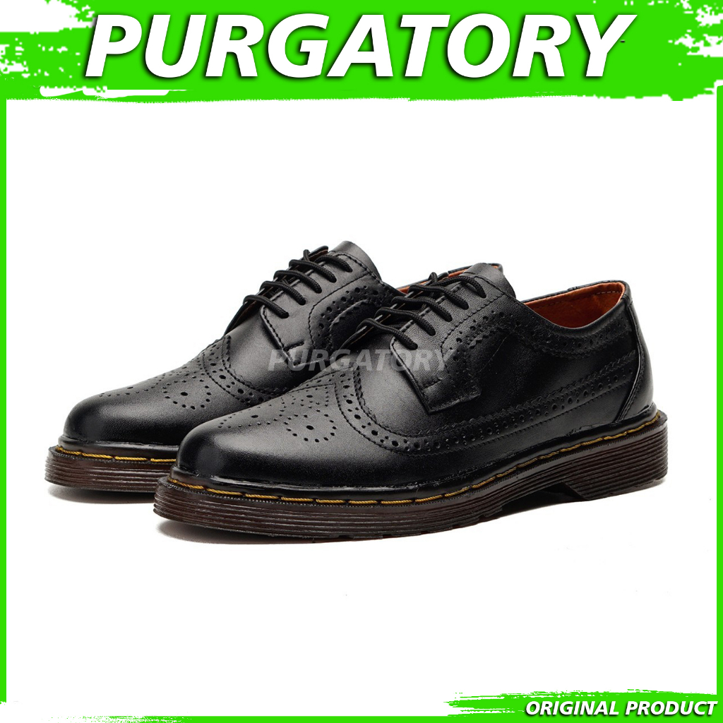 PURGATORY Sepatu Dr Martens Low Boots Kulit Asli Docmart