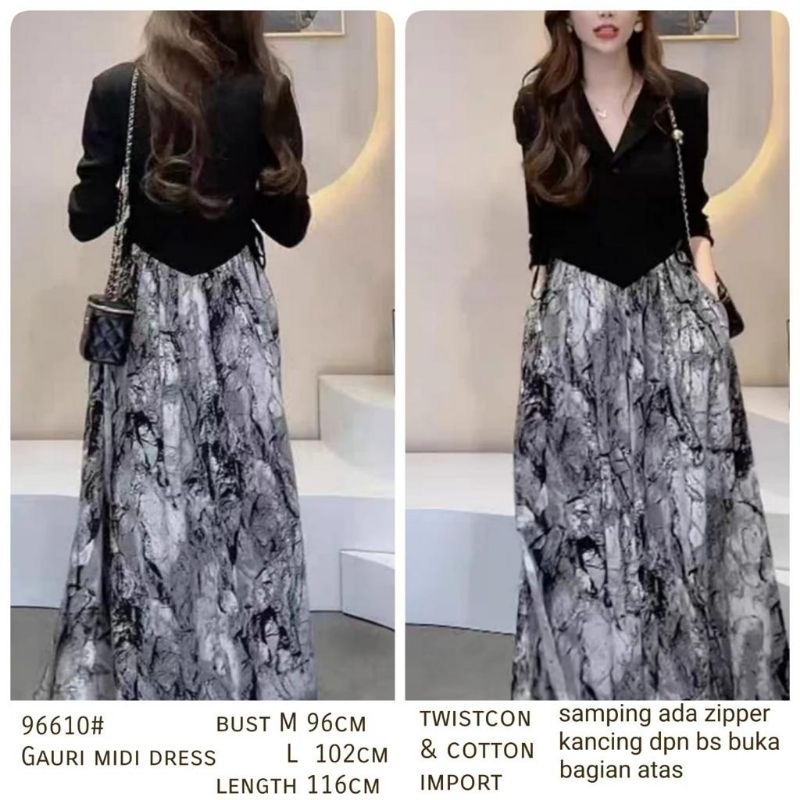 MDLV ~ 96610# Gauri Midi Dress premium