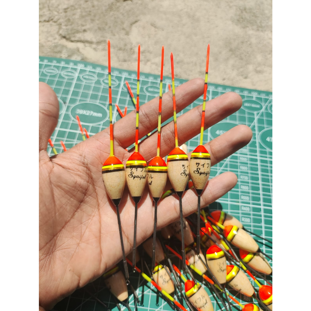 PELAMPUNG PANCING KUMBUL PANCING ANTI BADAI FIBER PANJANG 15 CM