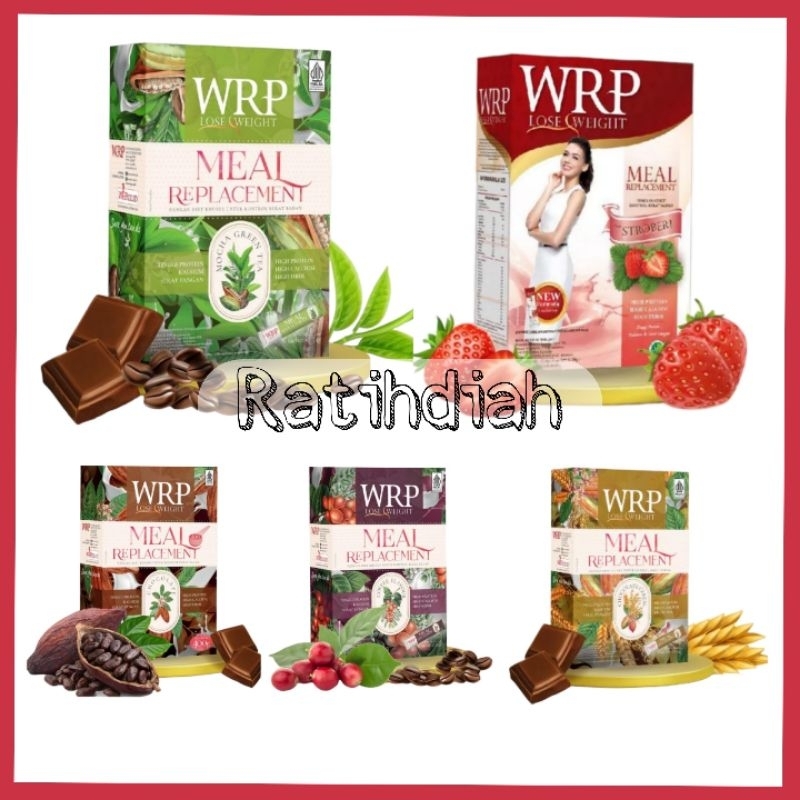 WRP Meal Replacement (6 sachet) Lose Weight Coklat, Stroberi, Coklat Sereal, Kopi, Moka & Teh Hijau