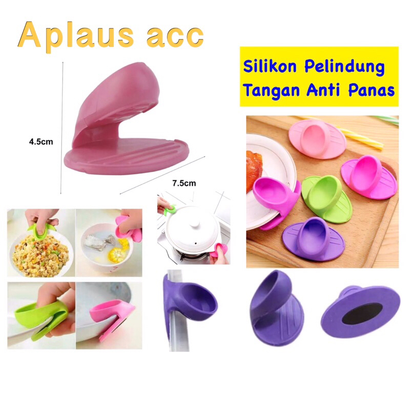 Penjepit Silikon Anti Panas / Pemegang Panci Anti Panas / Sarung Tangan Silikon