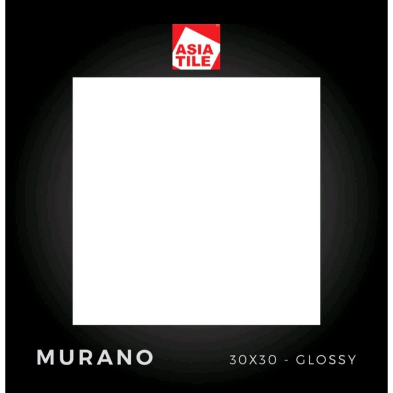 Keramik Asia Tile MURANO White putih glossy ukuran 30x30 Original