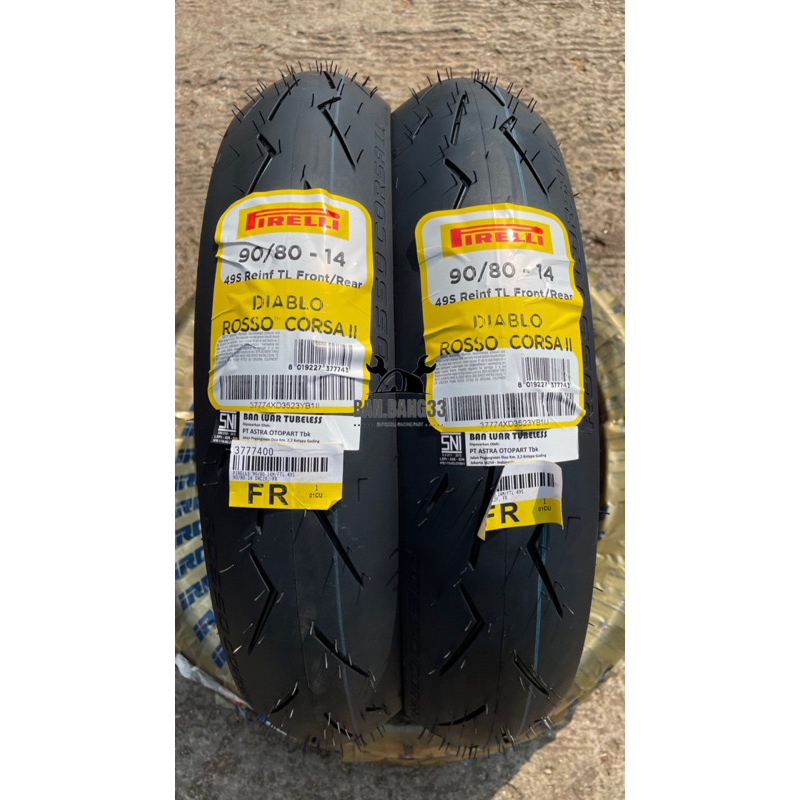 Ban Pirelli Diablo Rosso Corsa II 90/80 14(Satu Set)