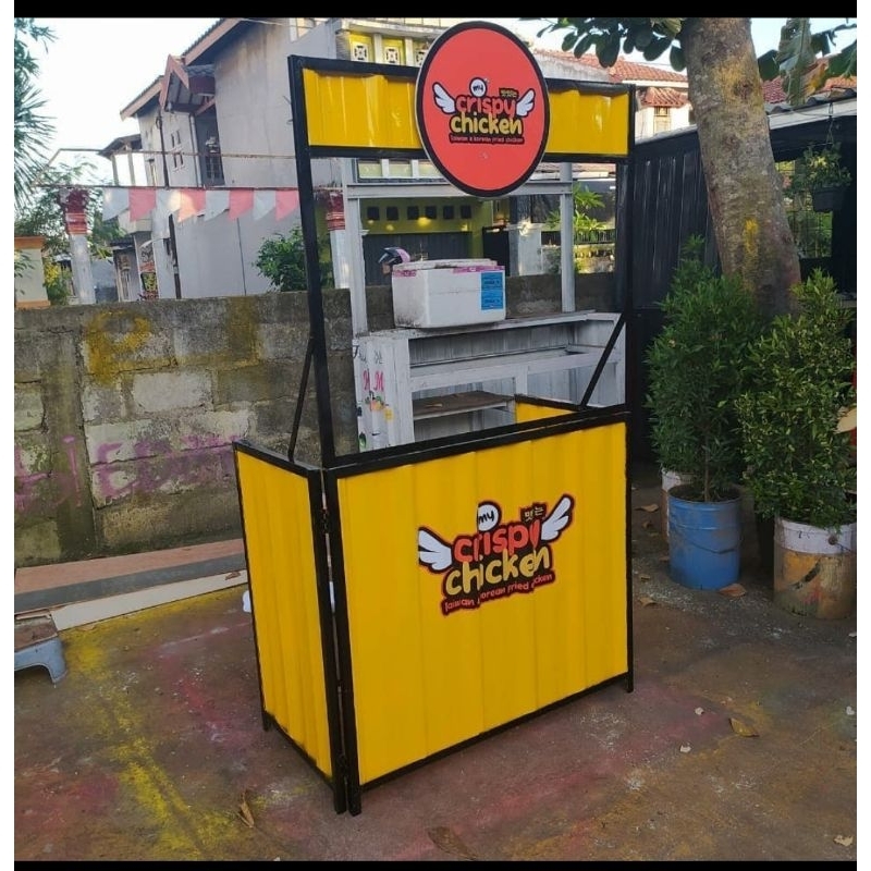 Booth container lipat gerobak lipat Booth lipat