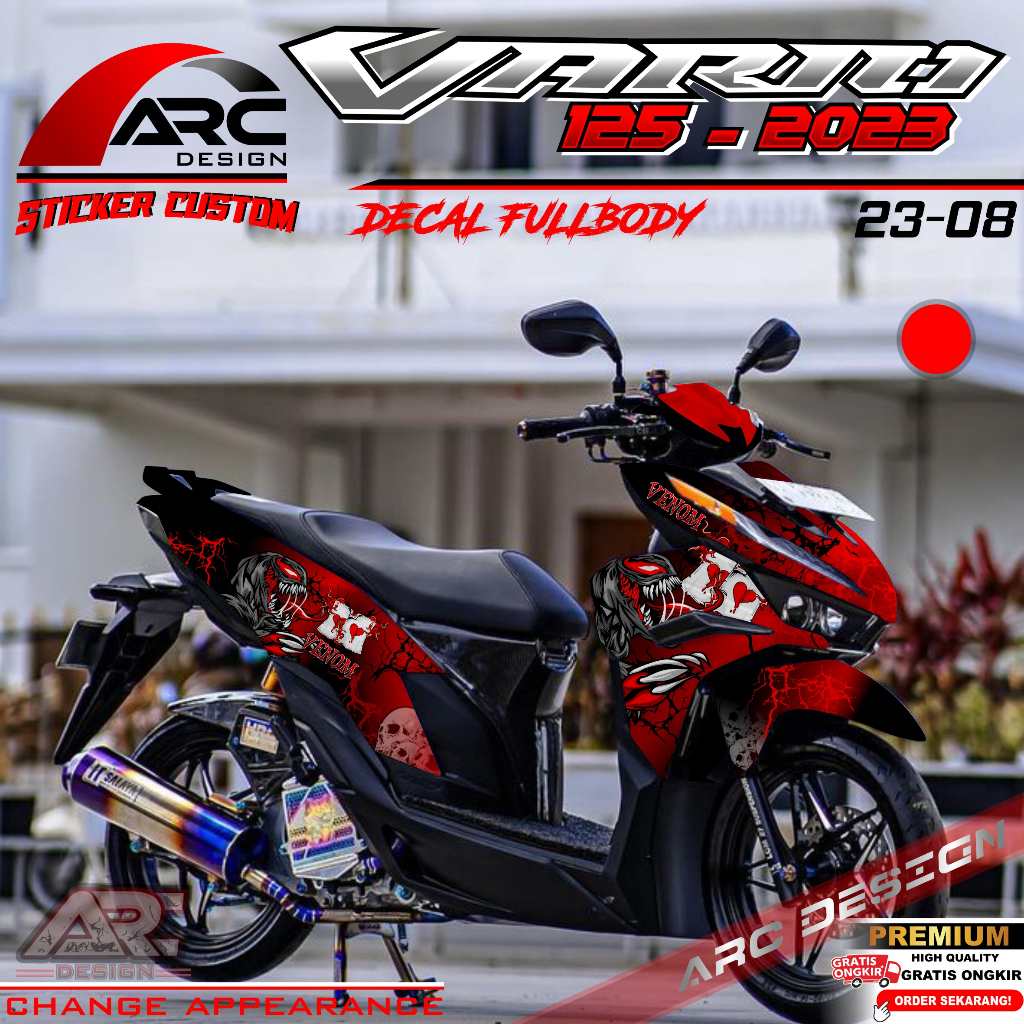 (COD) TERBARU Decal Sticker Honda Vario 125 New 2022 2023 Full body - Stiker Skotlet Variasi Modifik