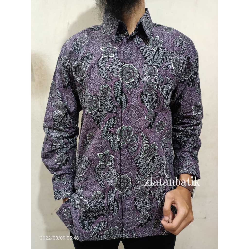 BAJU BATIK LURIK PRIA LENGAN PANJANG KATUN