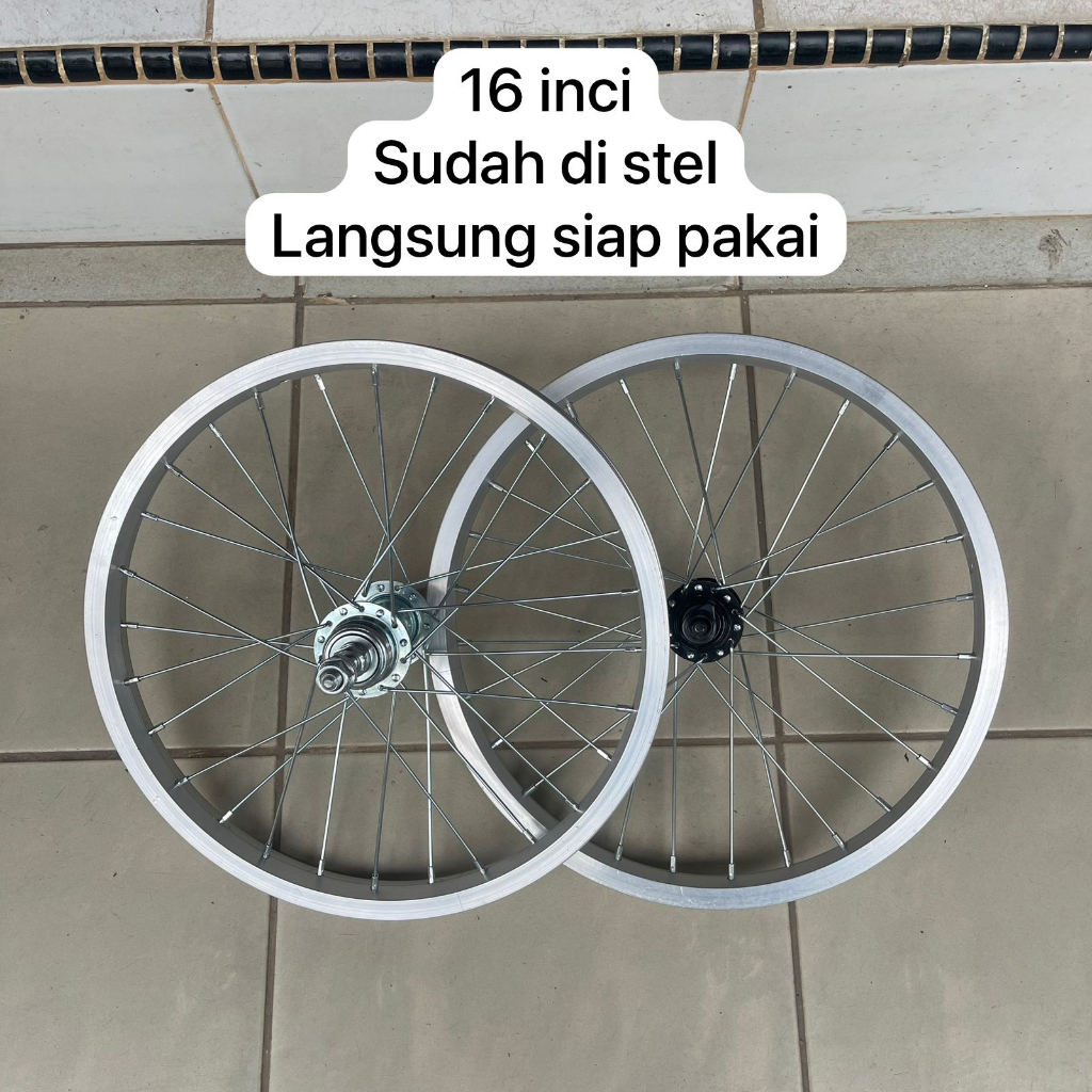 Wheelset Velg Sepeda 16 Inch BMX Alloy Rims