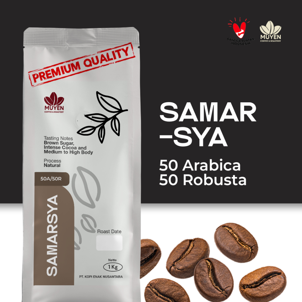 

Biji Kopi Susu Blend SAMARSYA 50A - 50R, 1KG