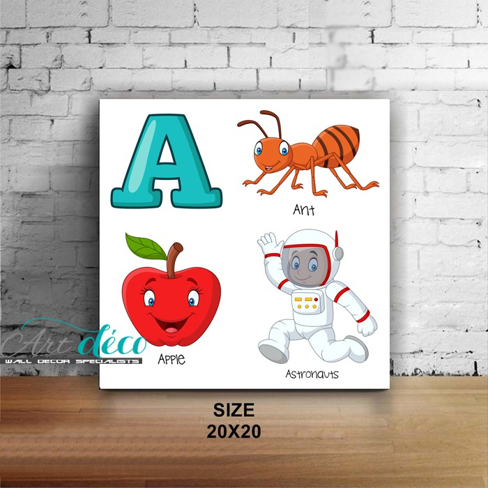 Hiasan Dinding Poster Abjad/Hiasan Dinding Kamar Anak