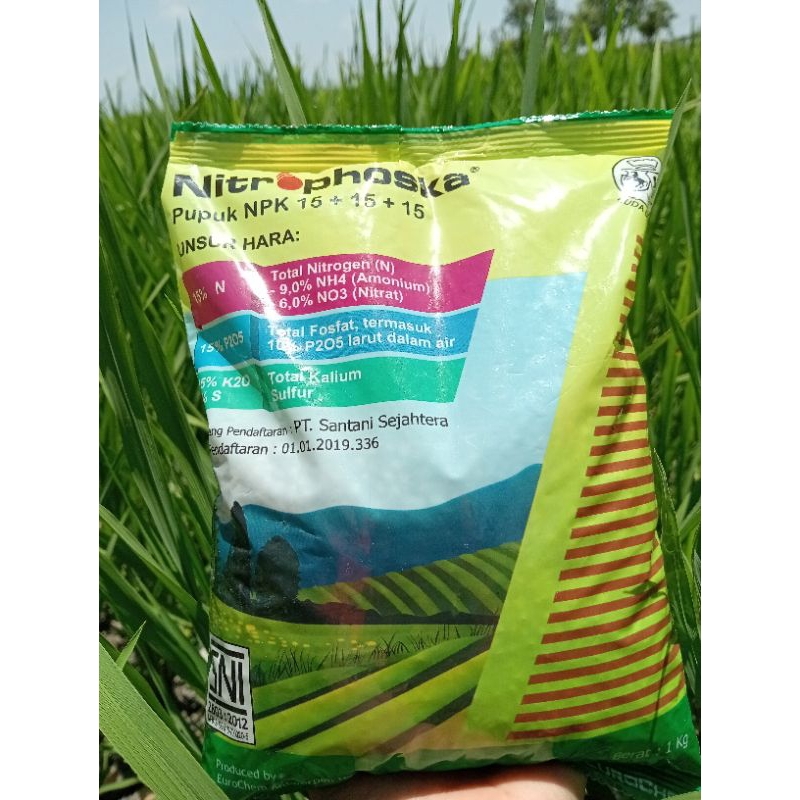 Pupuk NPK Nitrophoska Santani 151515 kemasan 1kg