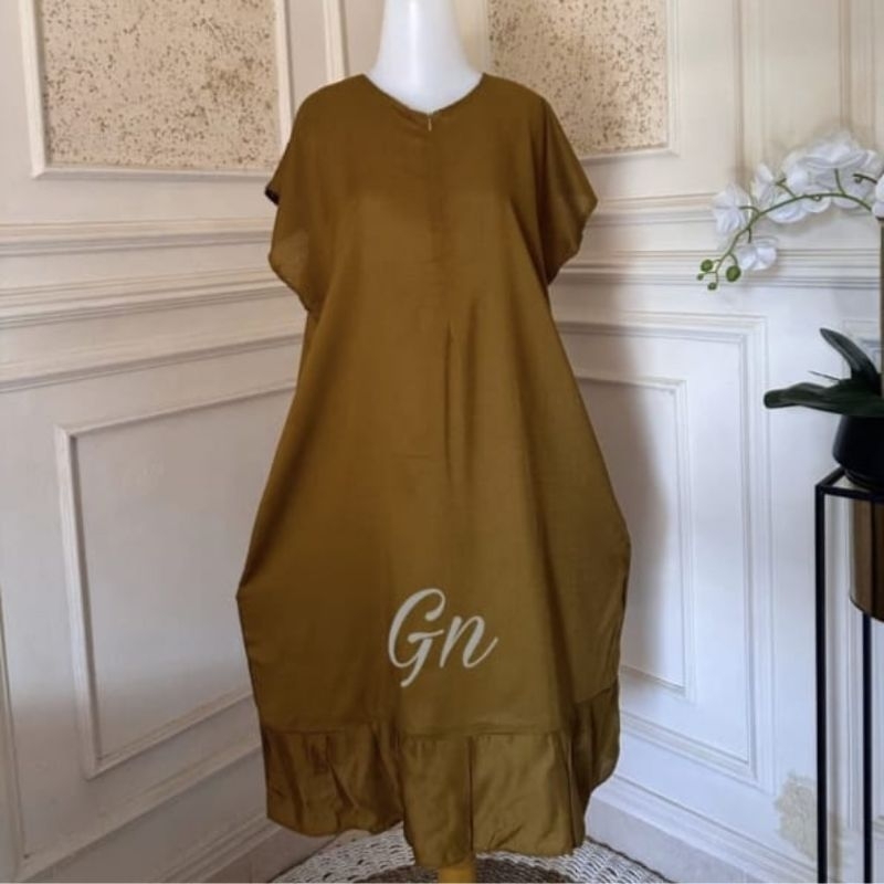 Daster Ruffle Busui /Daster Polos Ruffle Busui/Daster Busui Rayon Polos