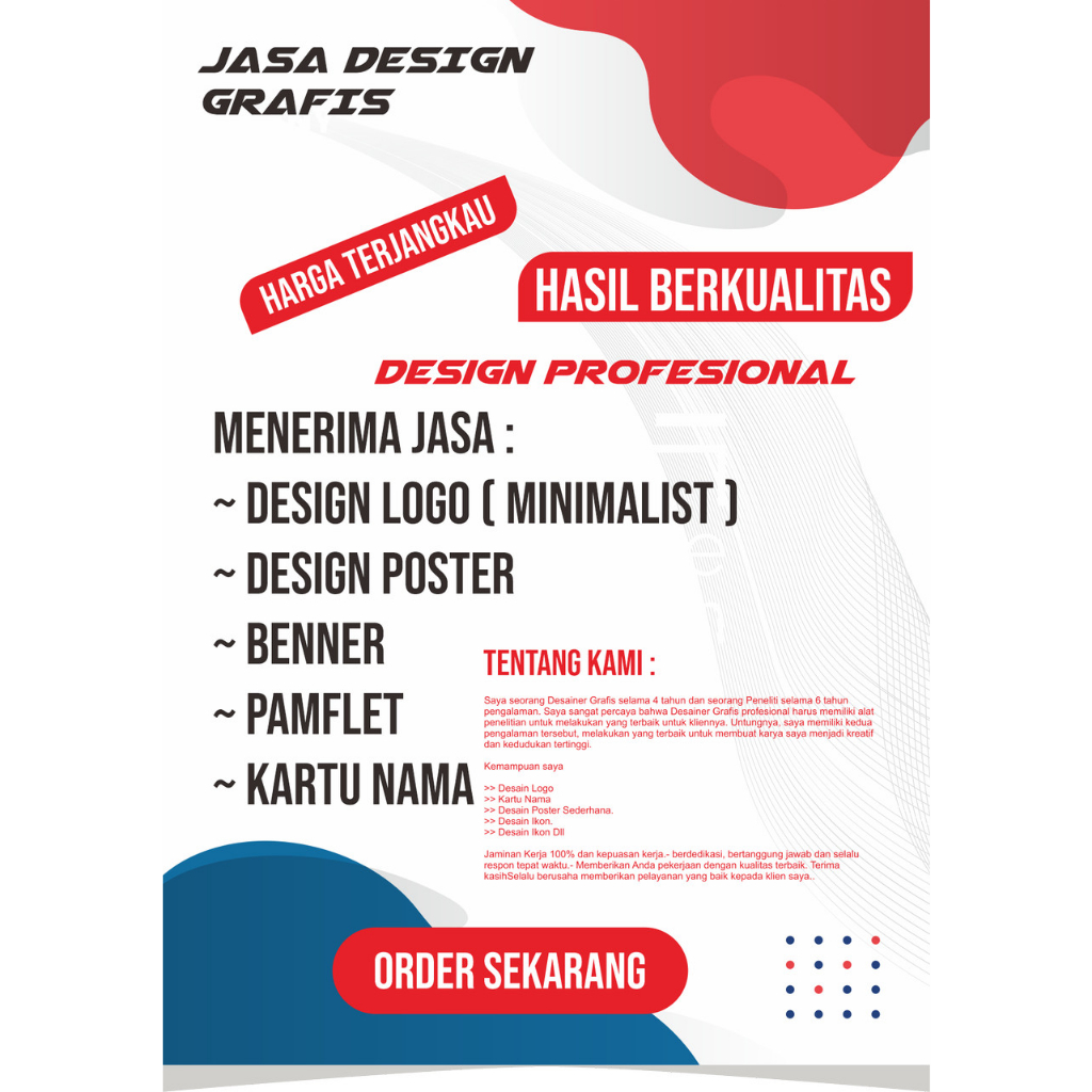 

Cetak Brosur A4 Belum Termasuk Design TIDAK LUNTUR
