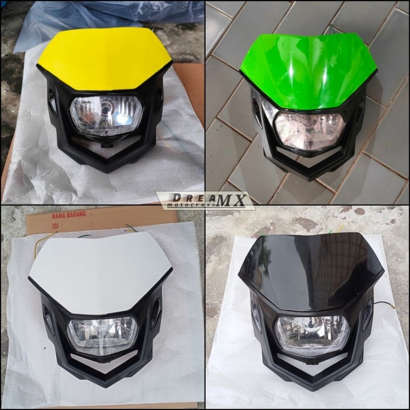 Headlamp polisport 01 Reflektor Batok lampu depan Supermoto klx 150 Dtracker Crf 150