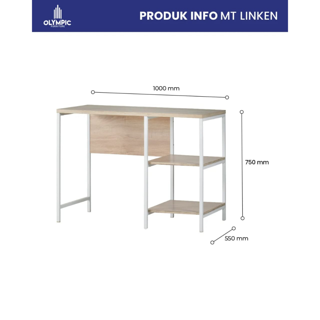 Meja Kerja Meja Belajar Meja Komputer Meja Tulis Olympic MT Linken - DUS(GOJEK/GRAB)