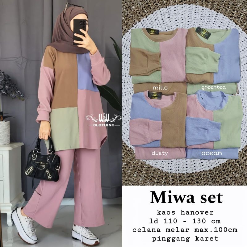 Miwa Set Kaos By W&W Clothing