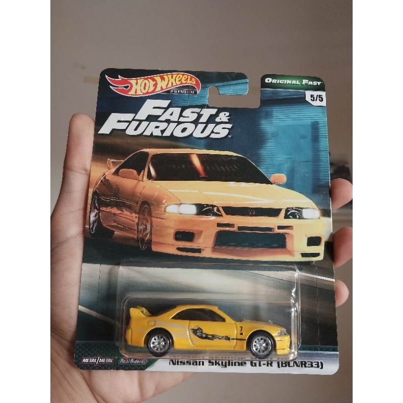 Hotwheels Premium Nissan Skyline GTR R33 Fast and Furious Original Fast