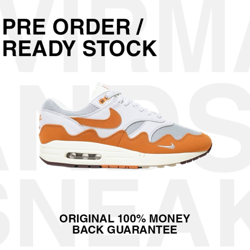 Nike Airmax 1 X Patta Monarch Wave Orange [ Mens ] 100% Original Resmi