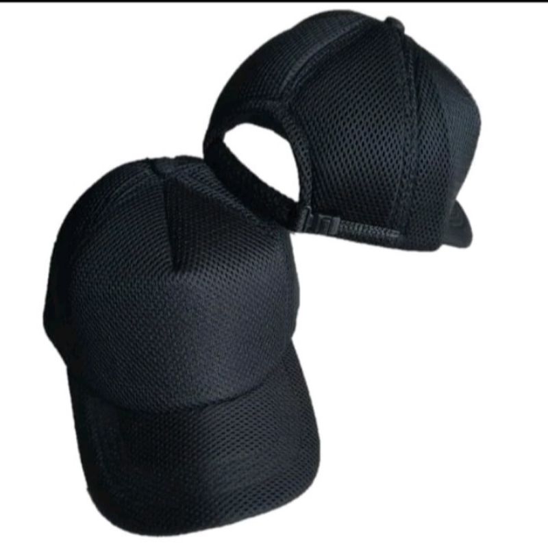 Topi polos jaring double mess termurah brrkualitas