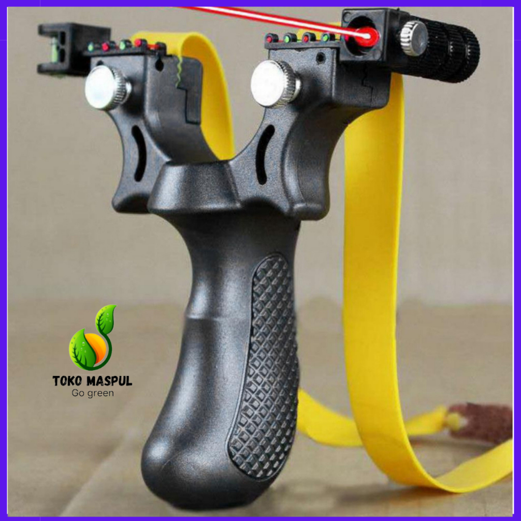 Ketapel Tactical Slingshot with Laser Sight & Rubber Band SSGX Gray KETAPEL LASER KETAPEL SYQT