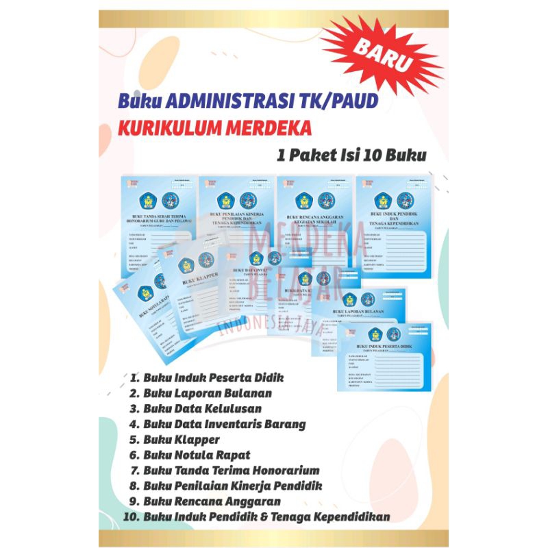 

Baru/PAKET 10 Buku Administrasi Guru Kelas PAUD TK KURIKULUM MERDEKA
