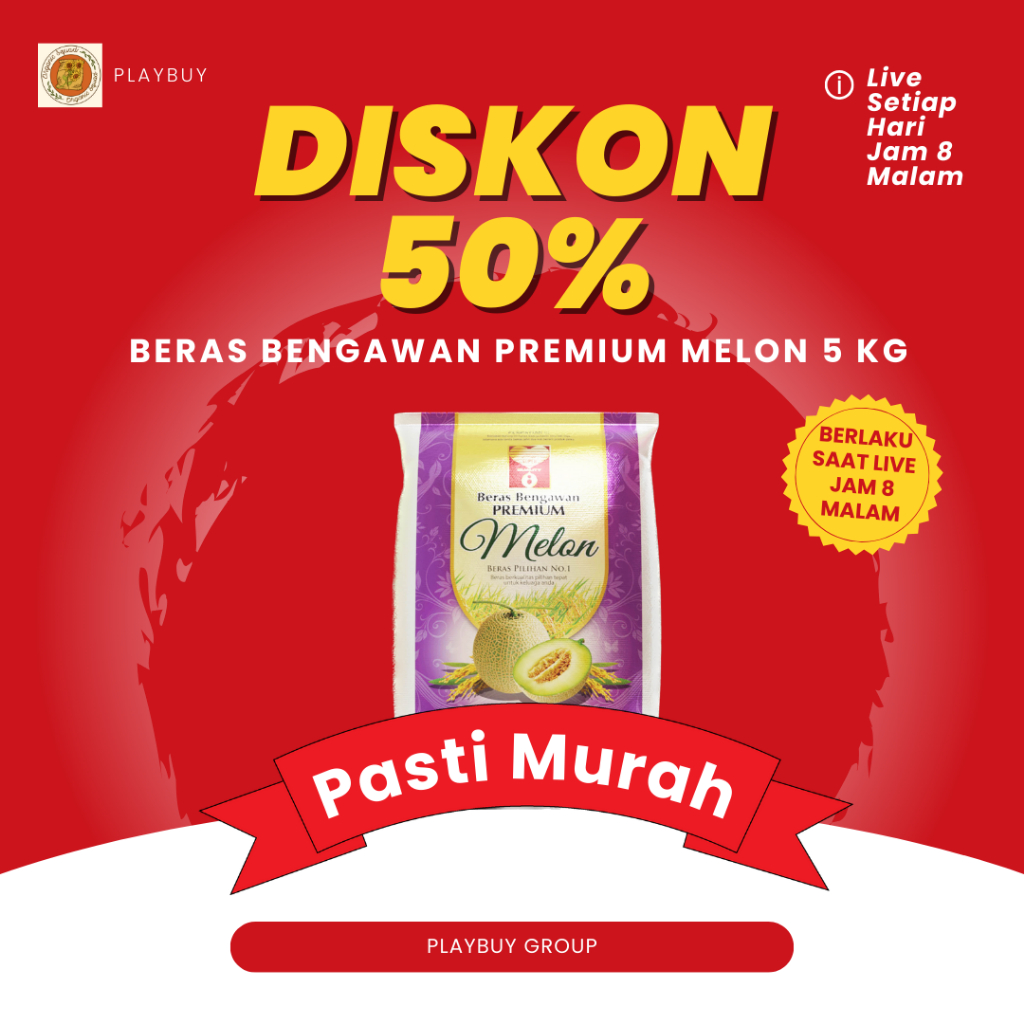 Beras Bengawan Premium Melon 5kg Beras Melon 5kg