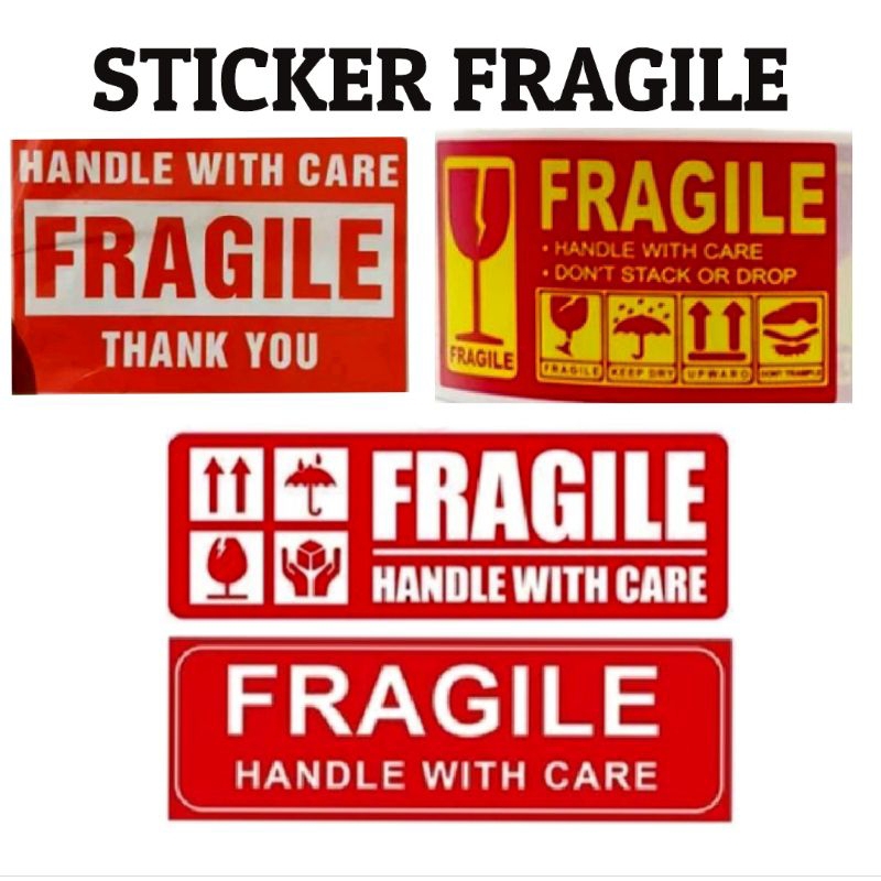 

10 PCS STICKER LABEL PACKING STIKER FRAGILE PEREKAT TEMPEL BARANG PECAH BELAH CAP-CAPAN TEMPEL BOX KARDUS BUNGKUSAN PACKINGAN HATI-HATI MUDAH RETAK TULISAN MODEL MOTIF HANDLE WITH CARE INSTANT PRAKTIS MURAH BAGUS TERLARIS TERMURAH