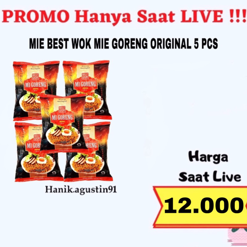 

BEST WOK MIE INSTAN RASA MIE GORENG ORIGINAL 5 PCS