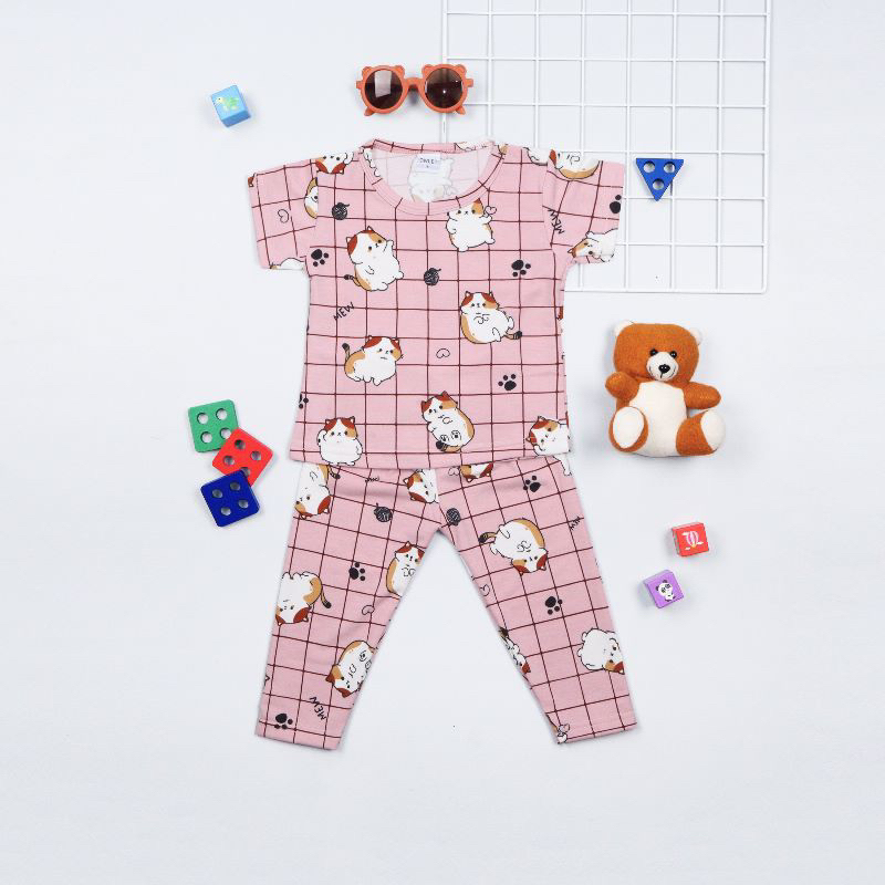 SETELAN BAJU ANAK PEREMPUAN / BAJU TIDUR UMUR 1TAHUN - 7 TAHUN