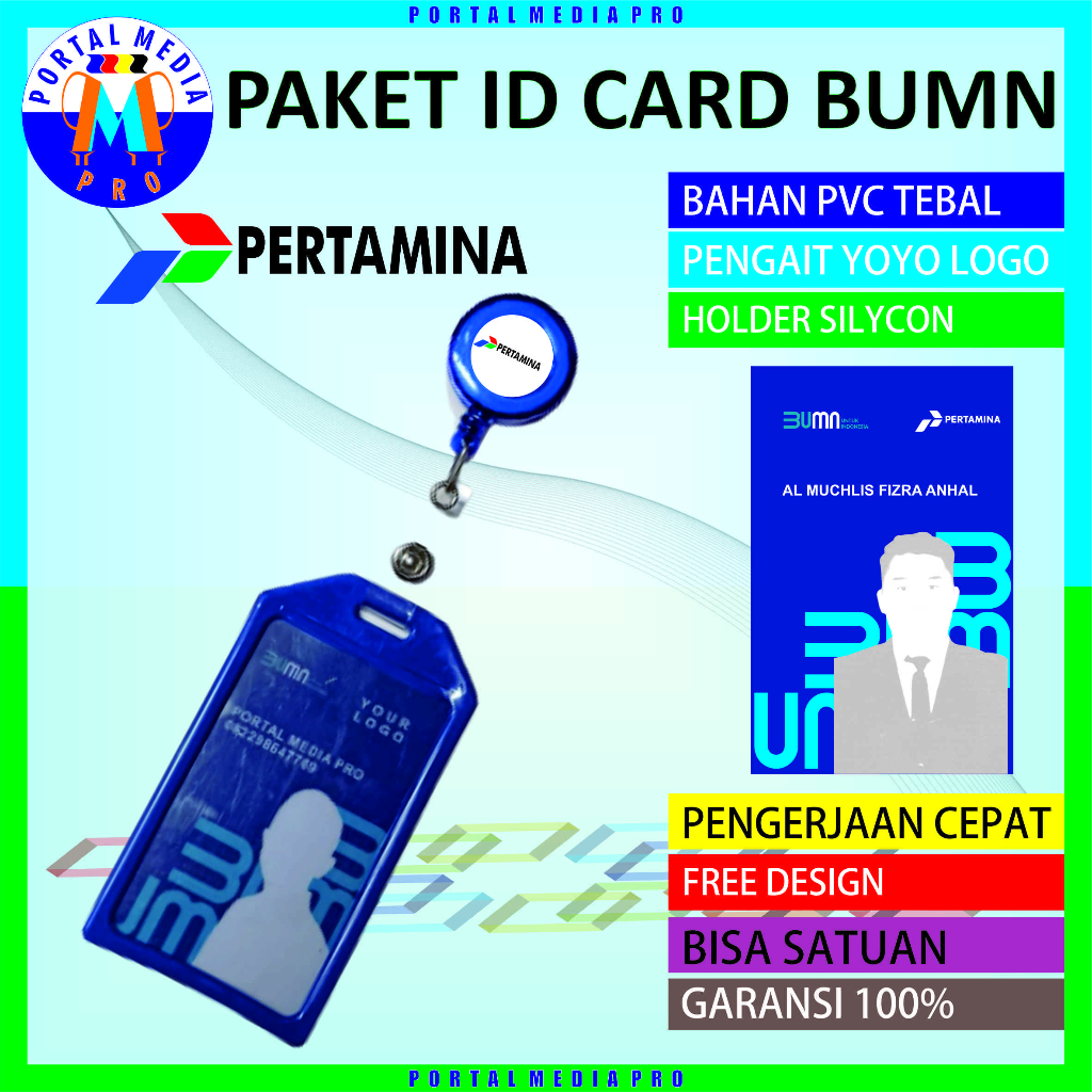 ID Card BUMN Pertamina Paket Holder yoyo logo