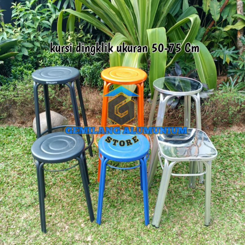Dingklik / Kursi bulat / Kursi besi / Kursi Cafe 50 cm - 75 cm
