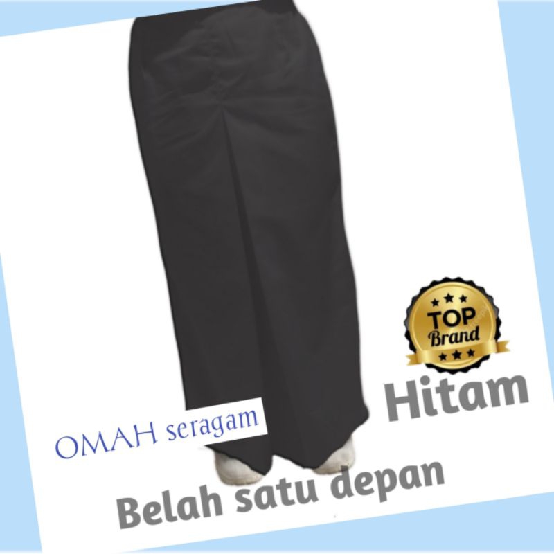 Rok Seragam sekolah belah depan span hitam