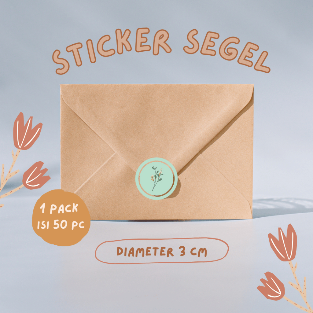 

[Isi 50pc] Sticker Bulat Segel / Stiker Segel Packaging Dus Hampers / Stiker Unik Hiasan Hampers