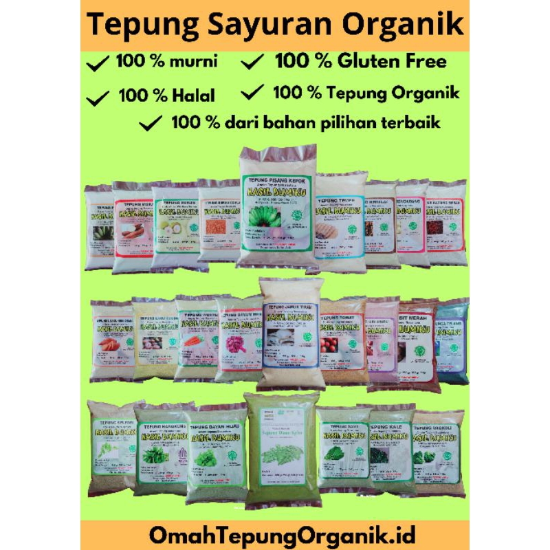 Tepung Sayuran Organik/Tepung MPASI Sayur Organik/Tepung Sayur MPASI/Bubuk Sayur Organik/Tepung Sayu