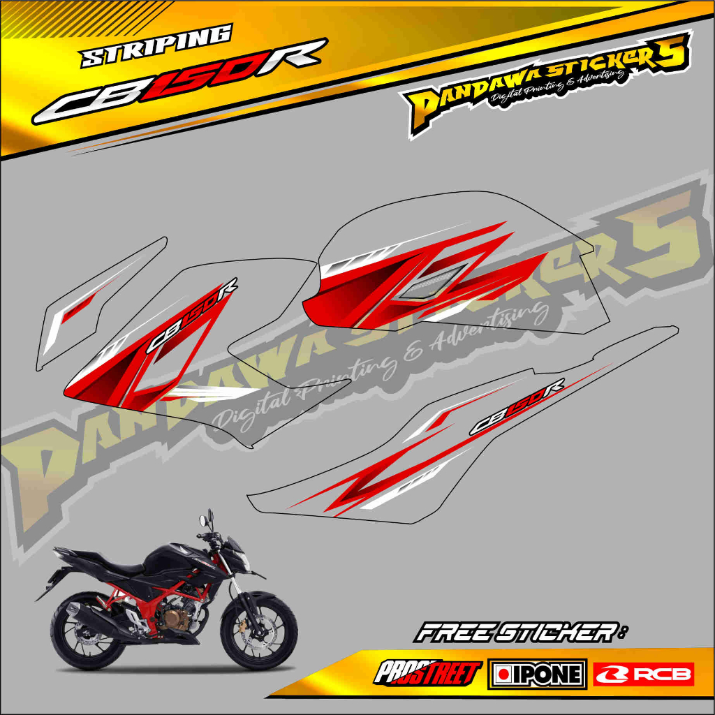 STRIPING VARIASI HONDA CB 150 R / STICKER LIST VARIASI MOTOR HONDA CB 150 R