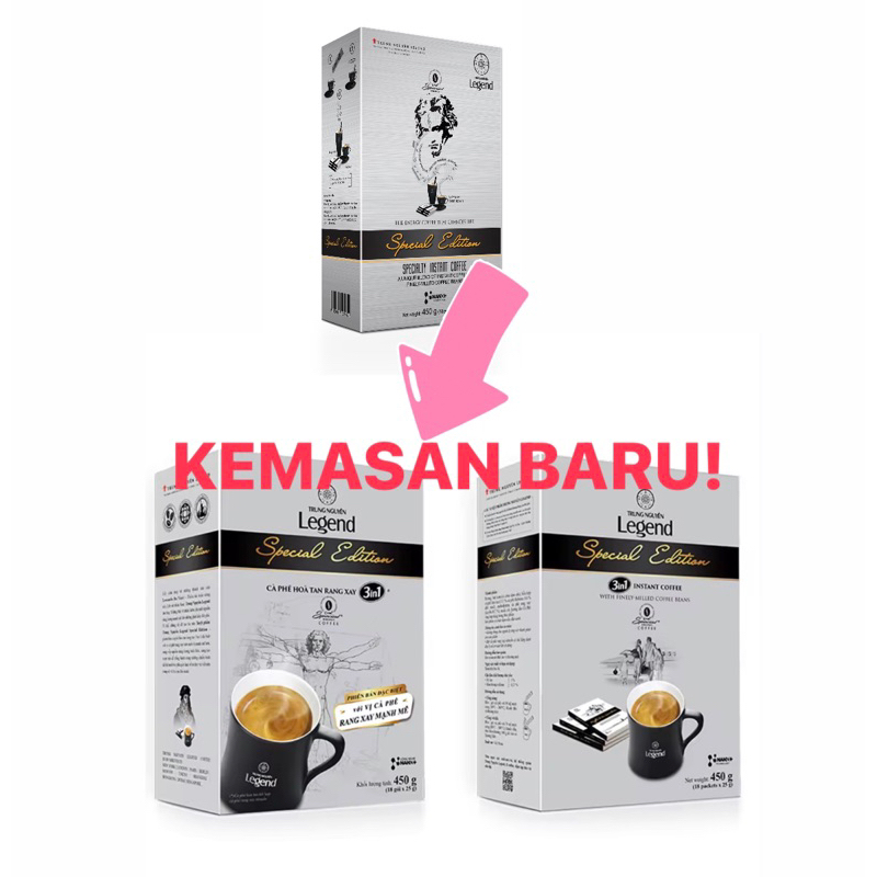 

KOPI VIETNAM INSTAN TRUNG NGUYEN SPECIAL EDITION ISI 9 sachet