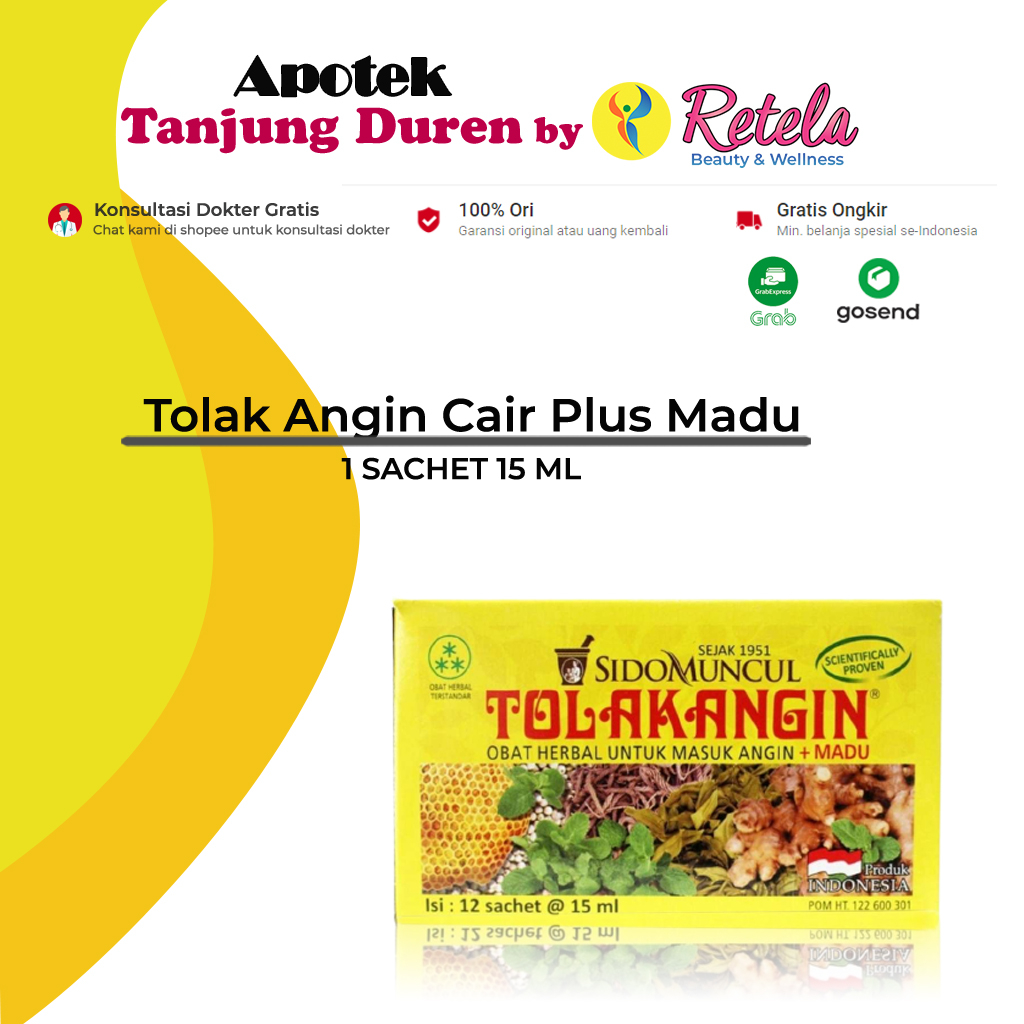 

Tolak Angin Cair Plus Madu 15 ml