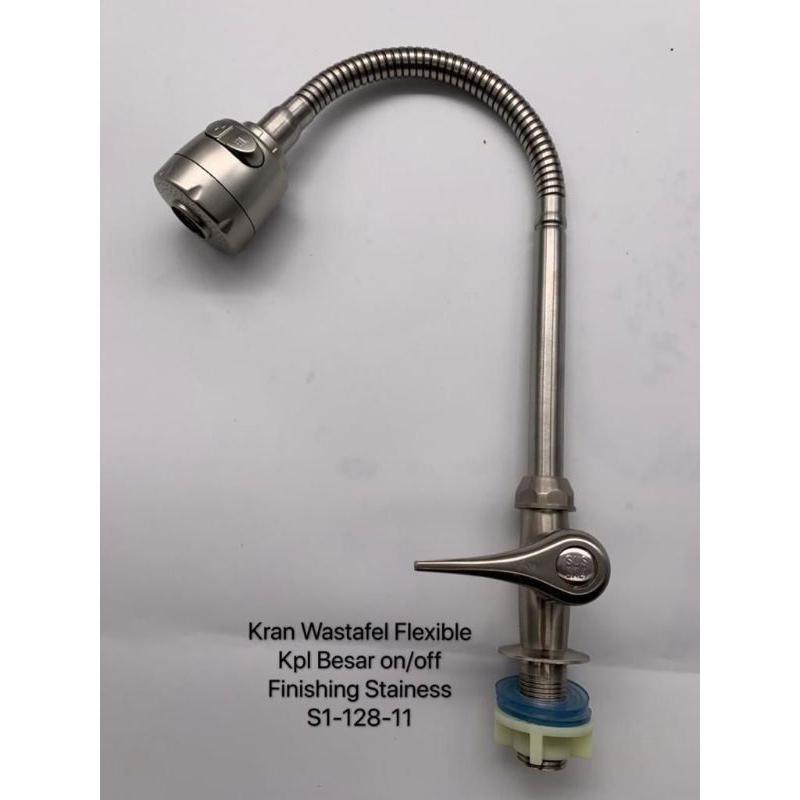 Kran Wastafel Fleksibel Keran Cuci Piring Keran Dapur Jantung Kuningan