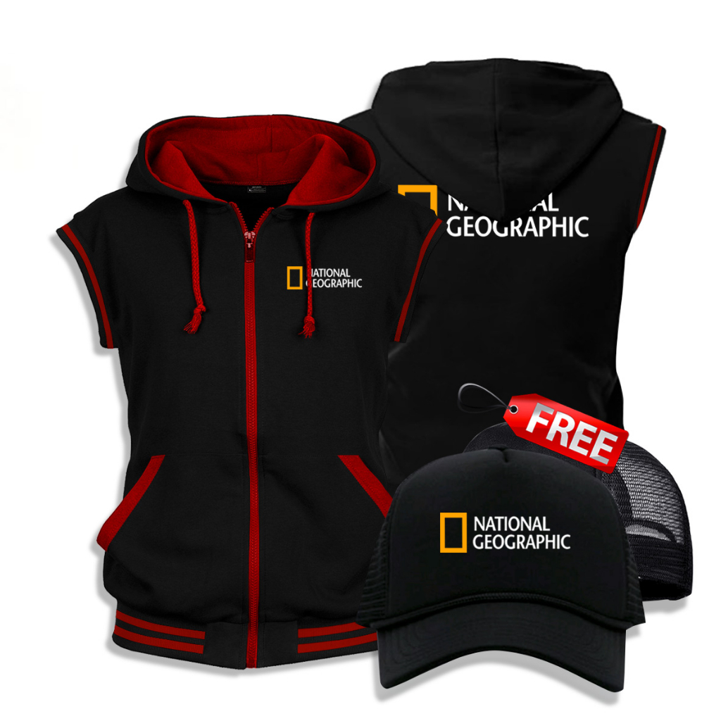 Jaket Vest Hoodie Rompi National Geographic All Size - S M L XL XXL