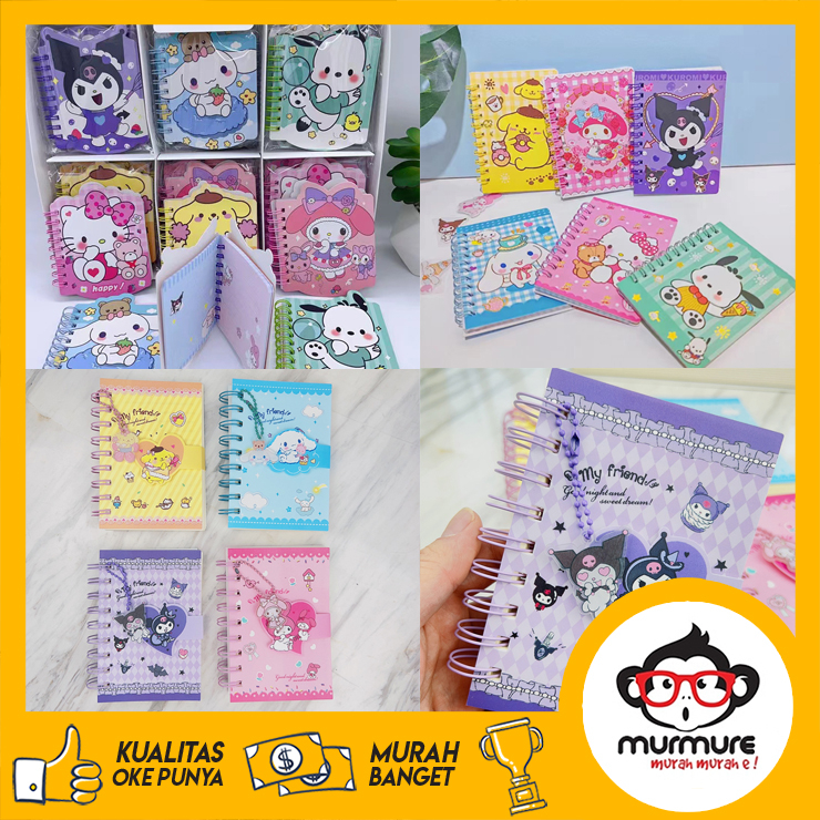 

MURMURE | BUKU MEMO SANRIO POCKET BOOK BUKU SAKU CINNAMOROLL KUROMI MELODY KITTY POCHACO POMPURIN CATATAN HARIAN DAILY JOURNAL SCHOOL