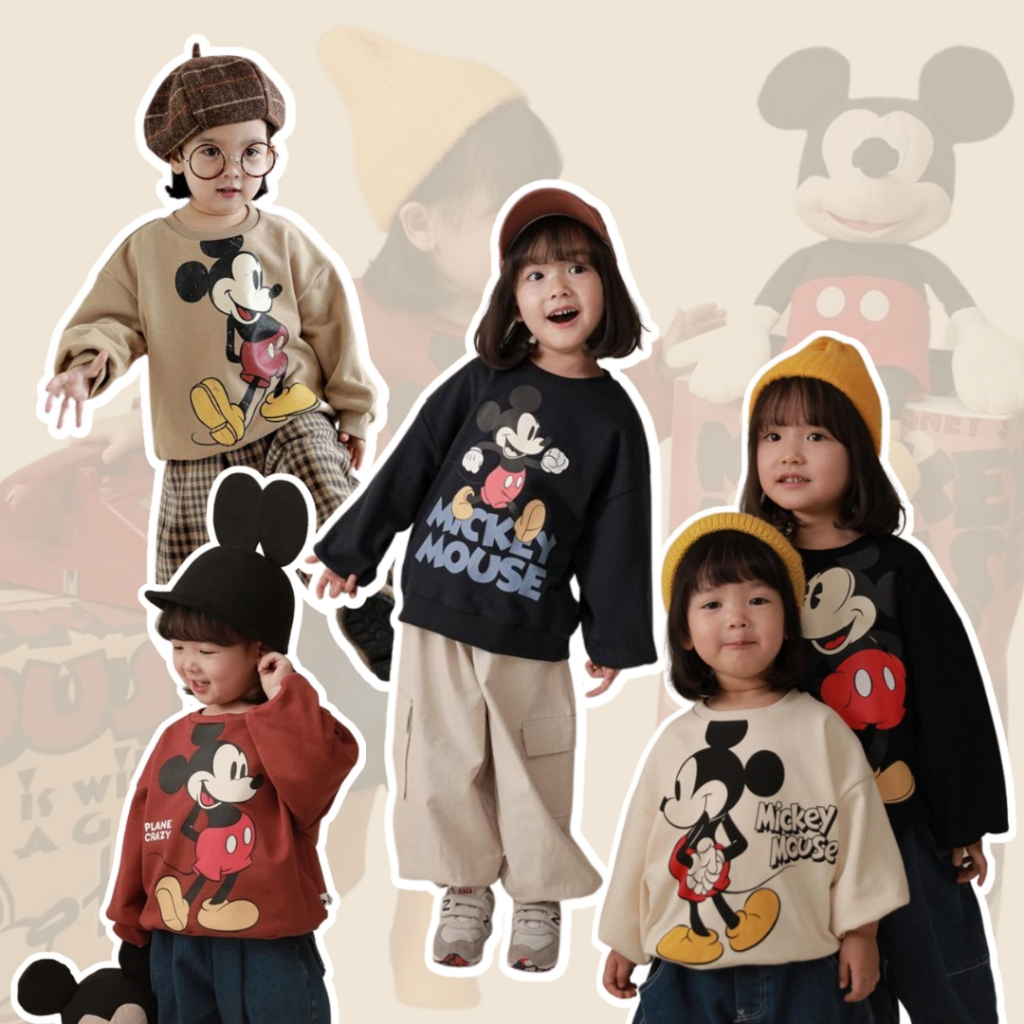Sweatshirt Anak Oversize Motif Miki Mouse Unisex