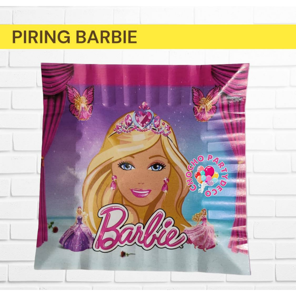 Piring BARBIE / Piring Kue Ulang Tahun Barbie Ken