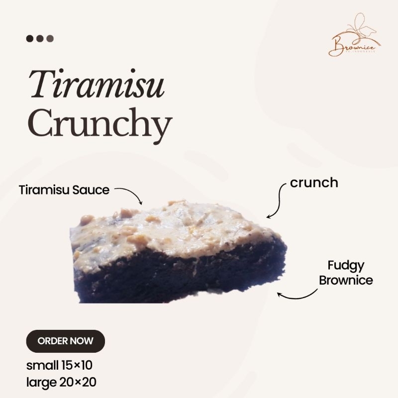 

Fudgy Brownice Tiramisu Crunchy