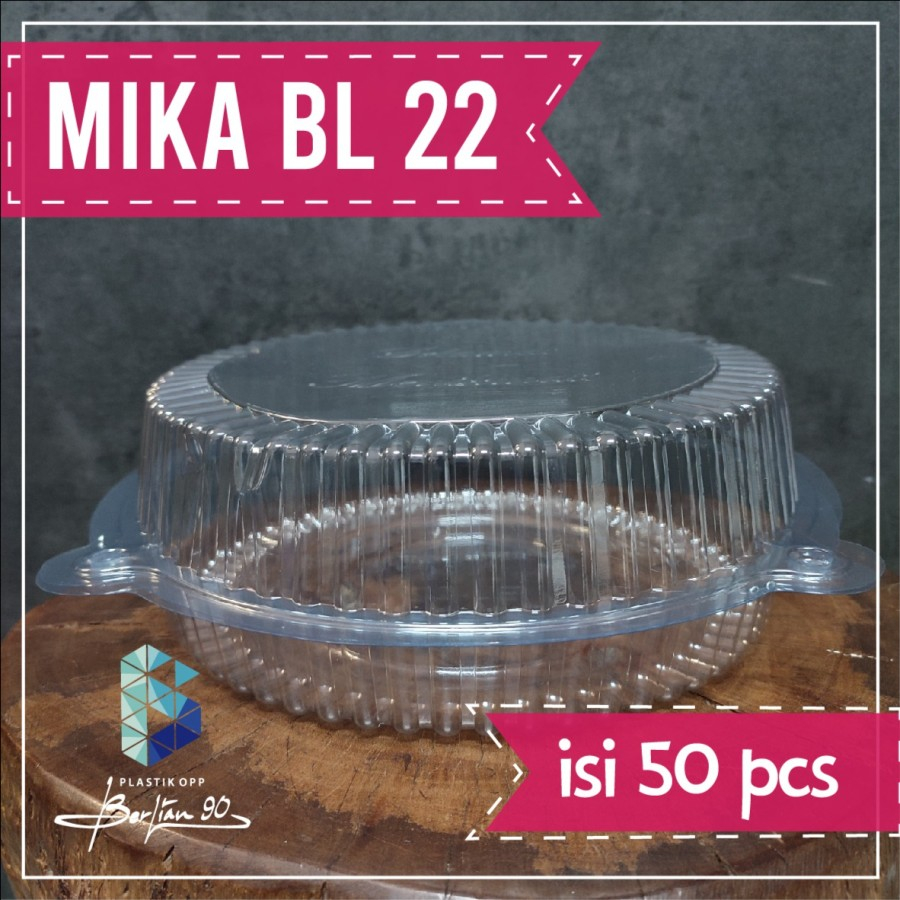 Mika Sifon Kue Bolu Bulat Plastik Bening D loyang 22 + Tutup Termurah / Mika Shifon Brownies Bulat /