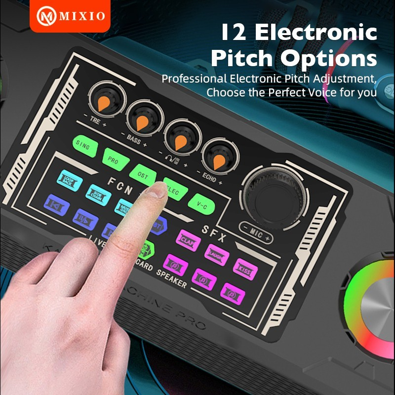 MIXIO YS-301 Soundcard Bluetooth Speaker 2 Microphone Wireless Karaoke