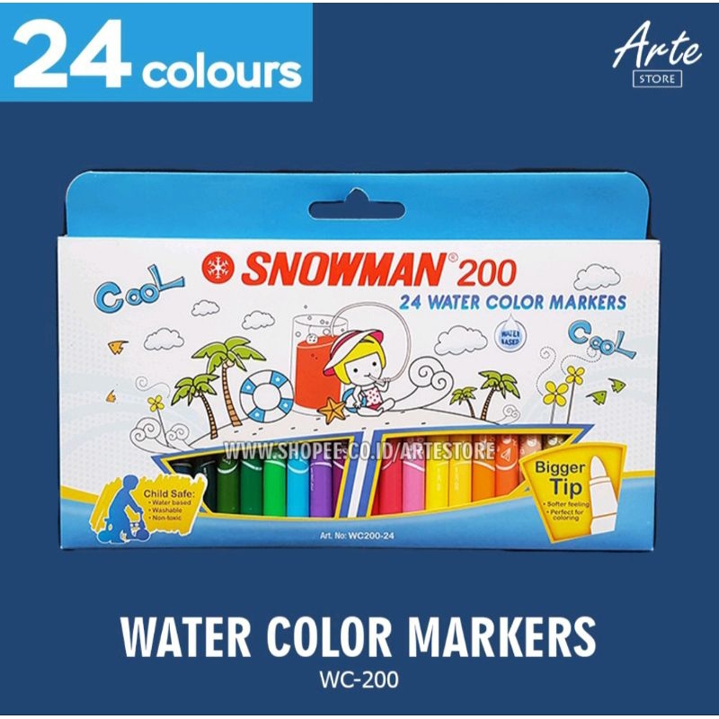 

Spidol snowman water color 24 warna