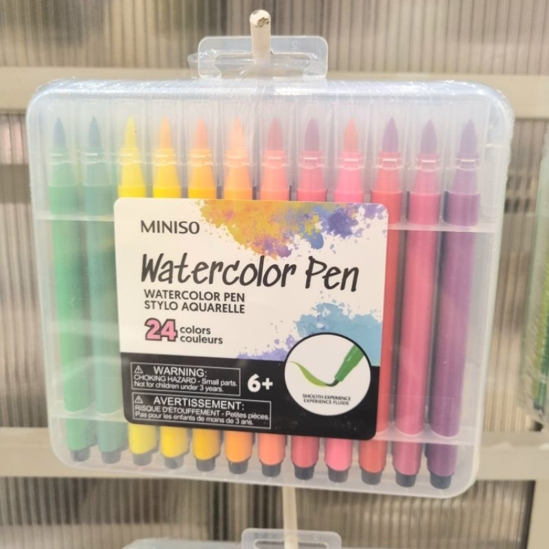 

MINISO WATERCOLOR PENS SET WITH SOFT TIP / SPIDOL ISI 24 WARNA