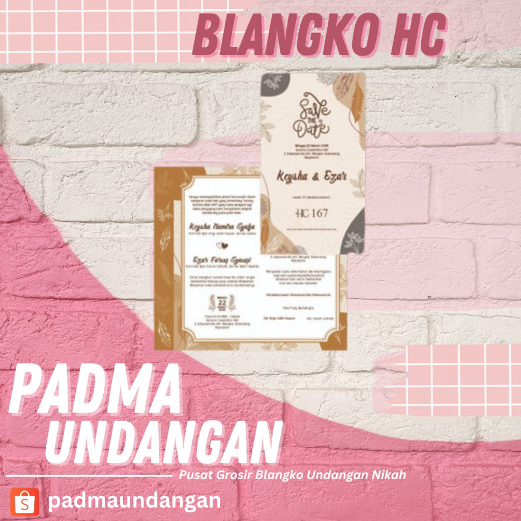 Blangko Undangan HC 167 | Pusat Grosir Blangko | Padma Undangan