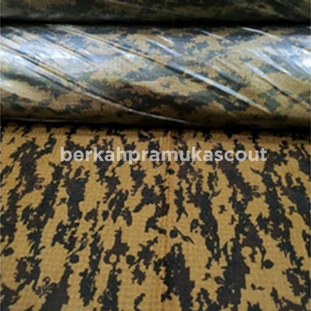 Bahan Kain Loreng Pramuka Tebal Lembut Anti Luntur