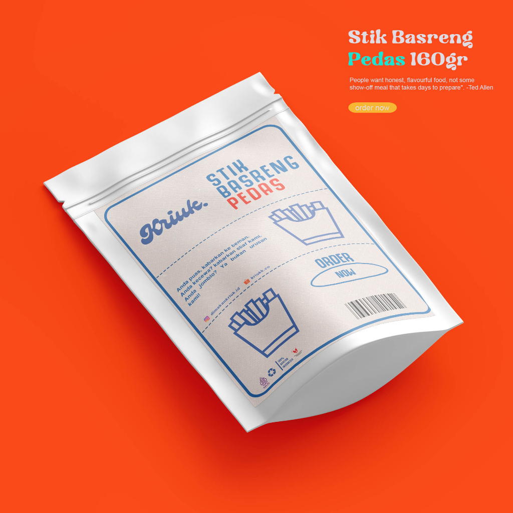 

Kriuk Stik Basreng Pedas Krispi Original 160gr Organik Homemade