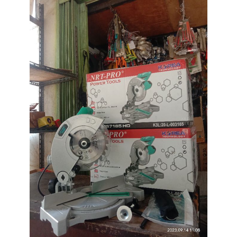 MESIN GERGAJI POTONG ALMUNIUM MITERSAW 7 INCH MS7185HD NRT-PRO